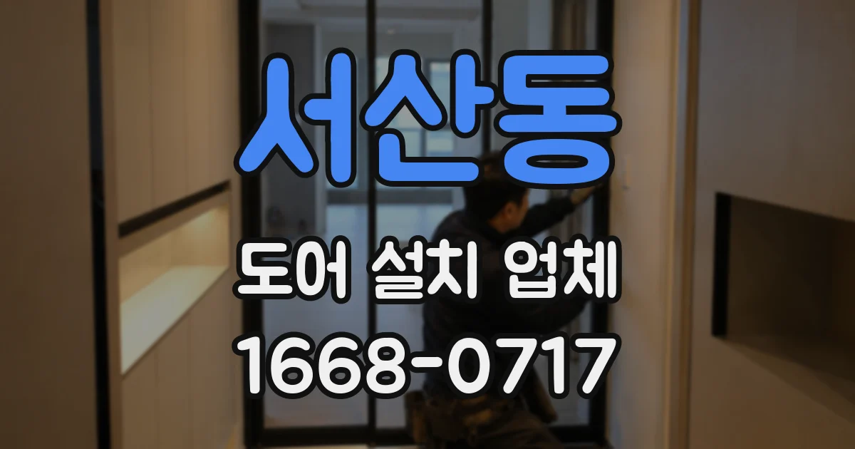서산동 도어 설치 업체