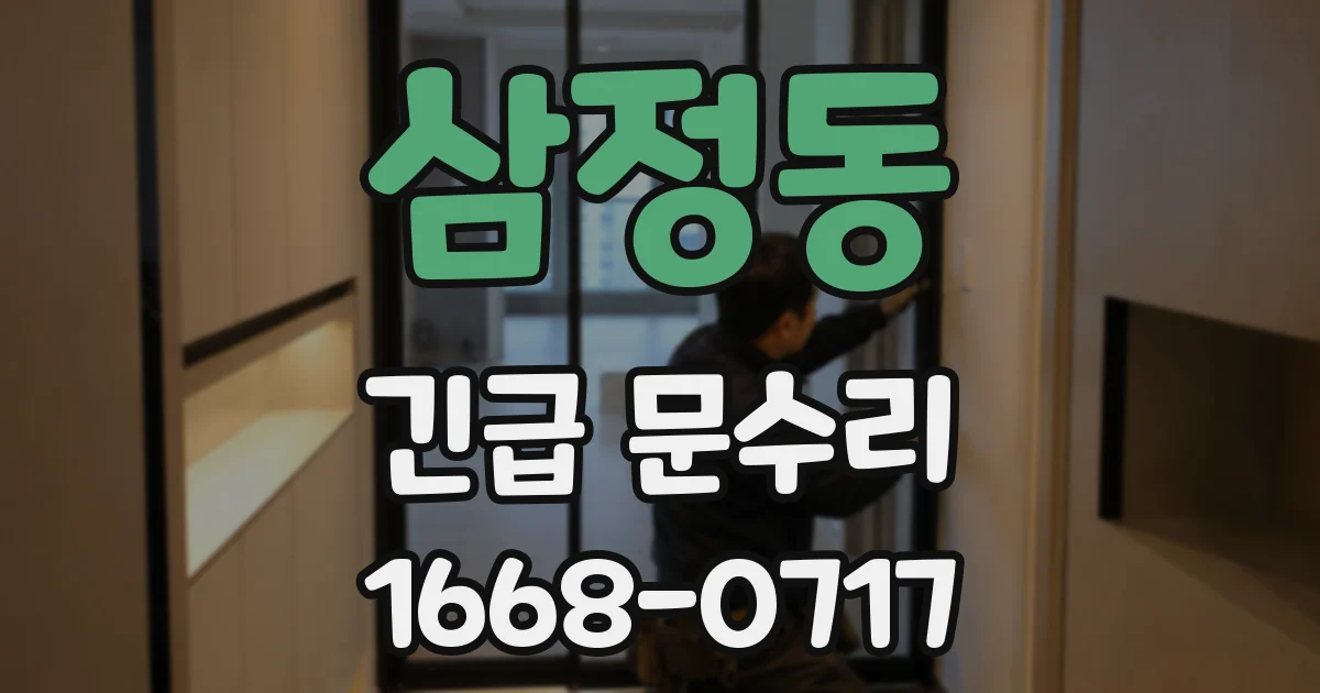 삼정동 긴급 문수리