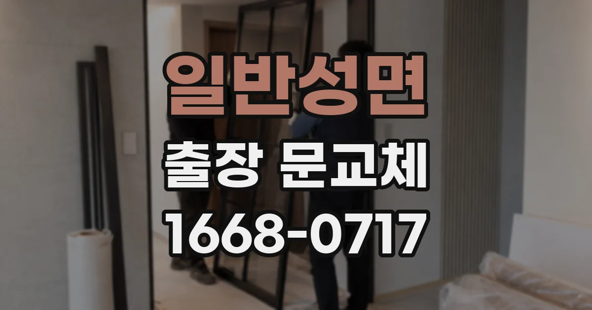 일반성면 출장 문교체