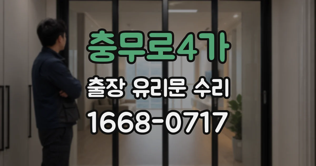 충무로4가 출장 유리문 수리