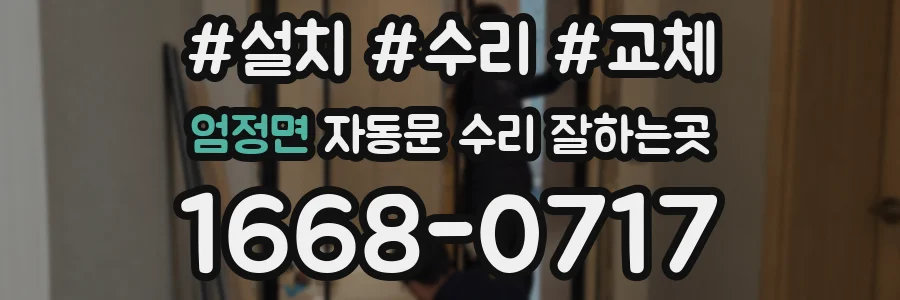 엄정면 자동문 수리 잘하는곳