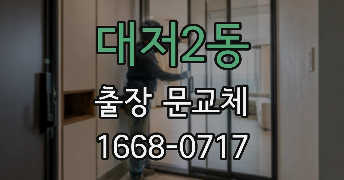 대저2동 출장 문교체