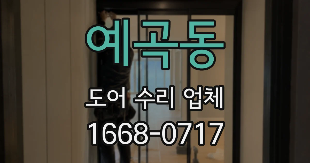 예곡동 도어 수리 업체