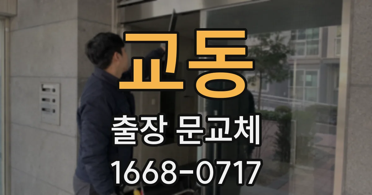 교동 출장 문교체