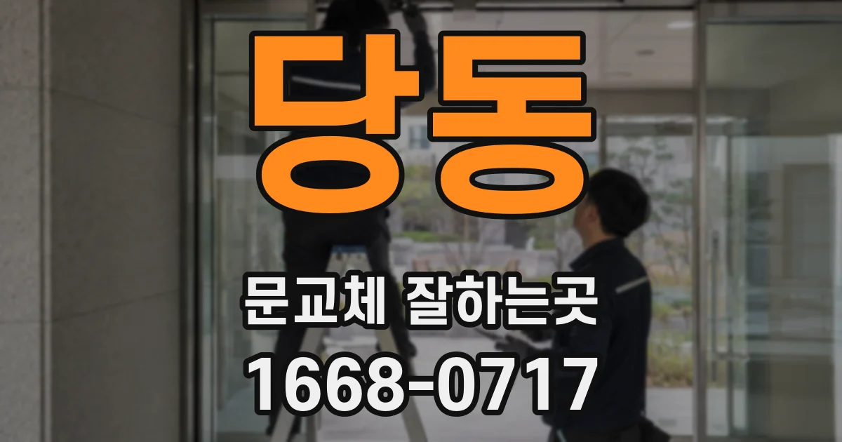 당동 문교체 잘하는곳