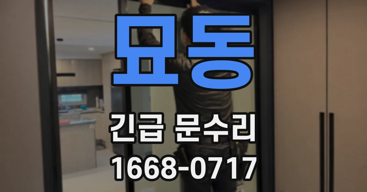 묘동 긴급 문수리