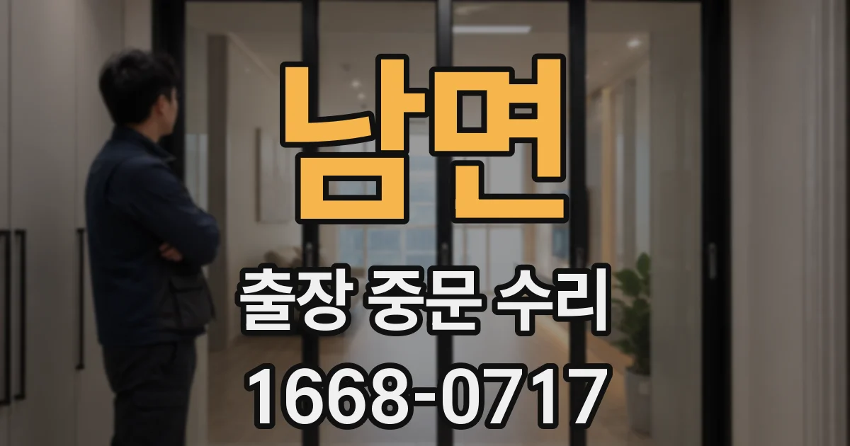 남면 출장 중문 수리