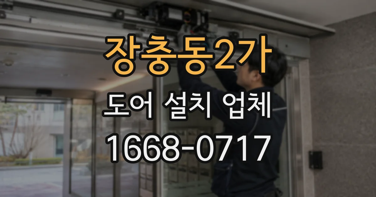 장충동2가 도어 설치 업체