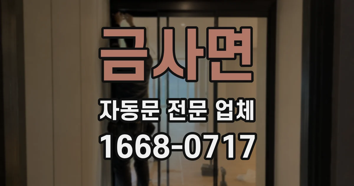 금사면 자동문 전문 업체