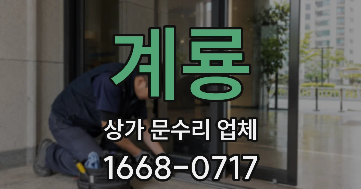 계룡 상가 문수리 업체