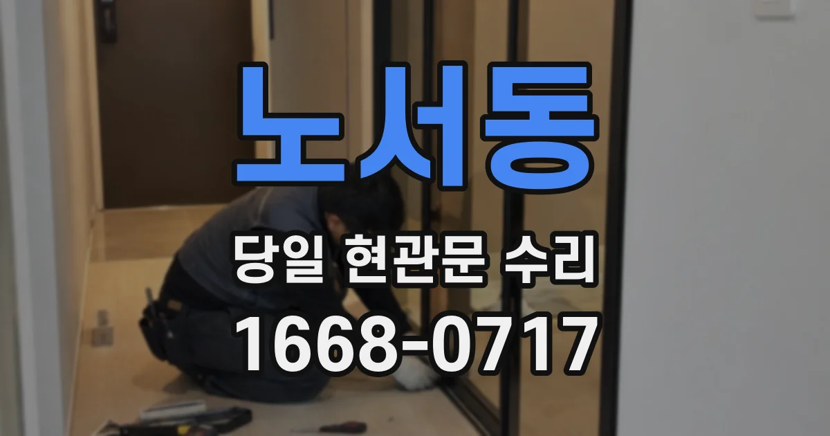 노서동 당일 현관문 수리