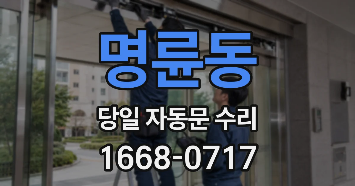 명륜동 당일 자동문 수리