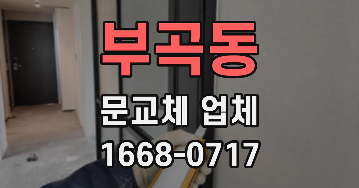 부곡동 문교체 업체