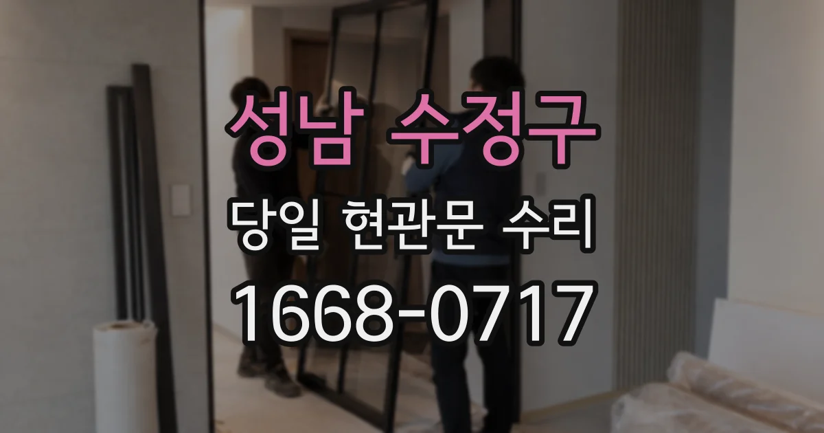 성남 수정구 당일 현관문 수리