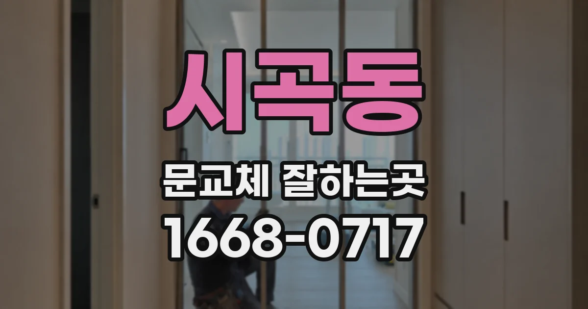 시곡동 문교체 잘하는곳