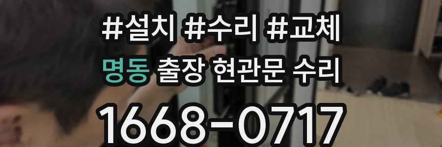명동 출장 현관문 수리