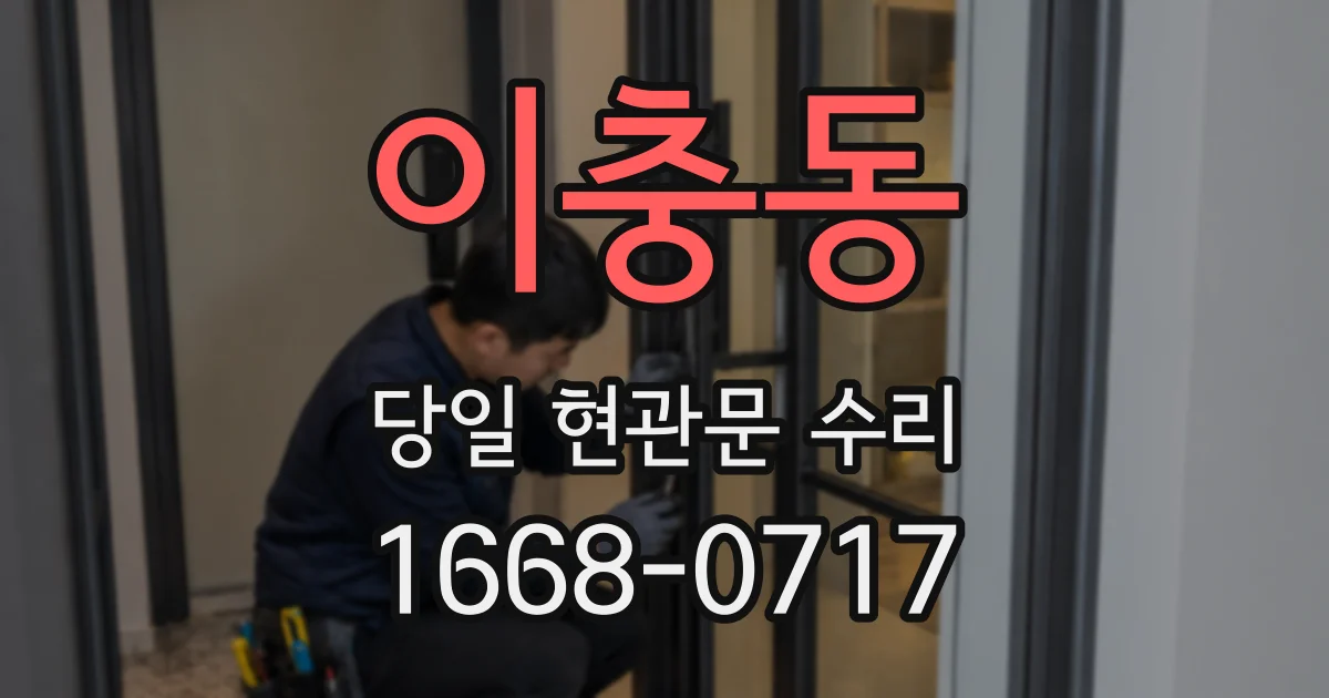 이충동 당일 현관문 수리