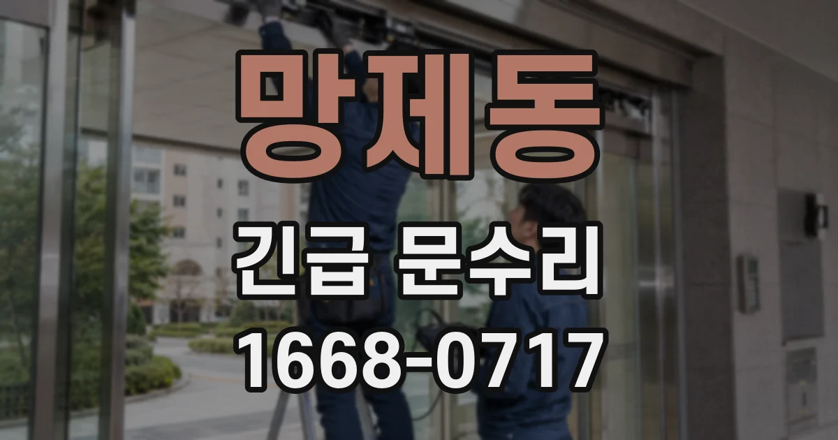 망제동 긴급 문수리