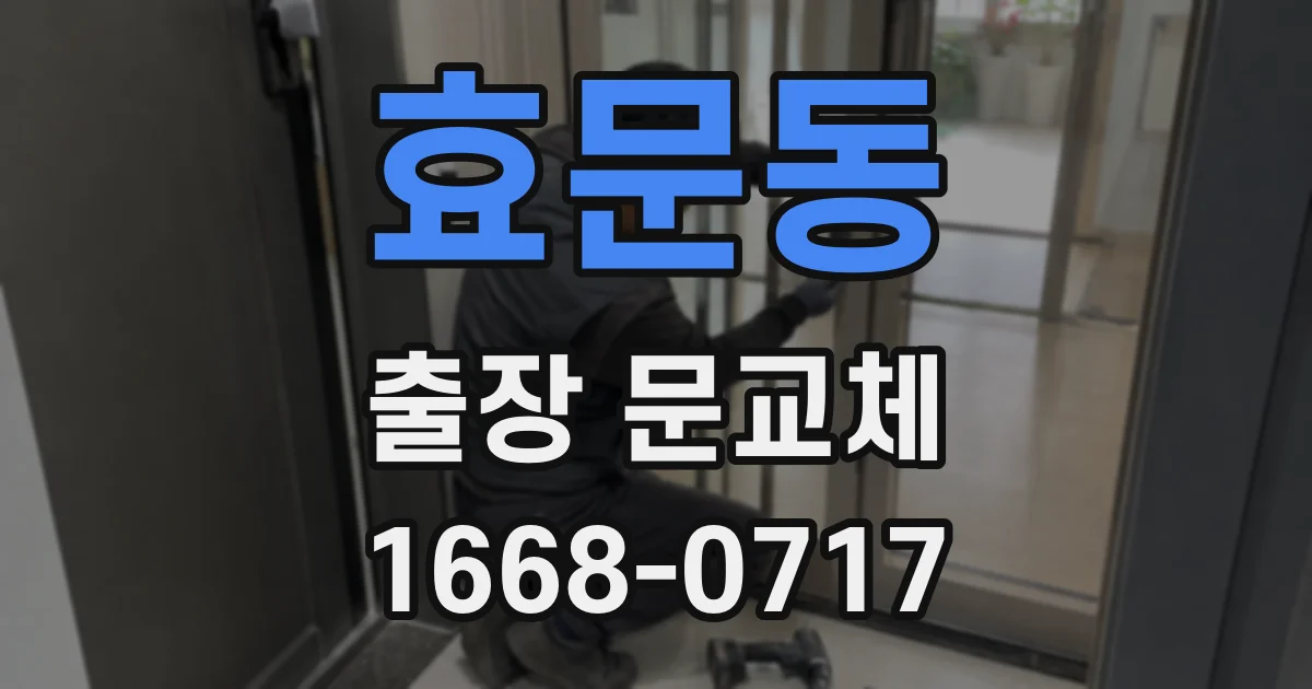 효문동 출장 문교체