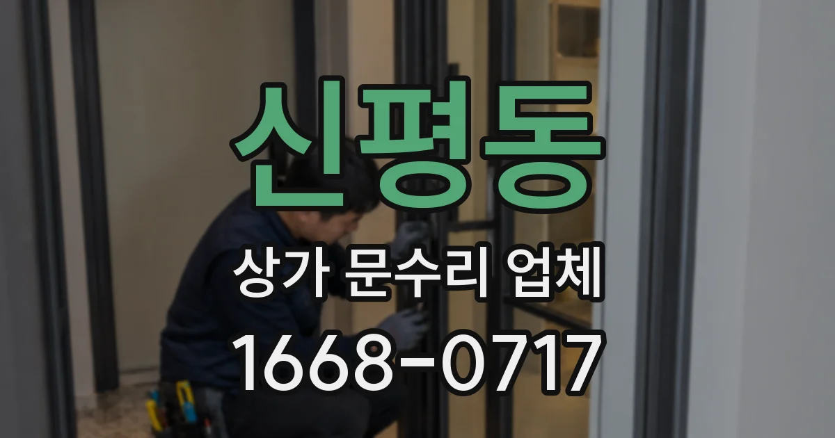 신평동 상가 문수리 업체