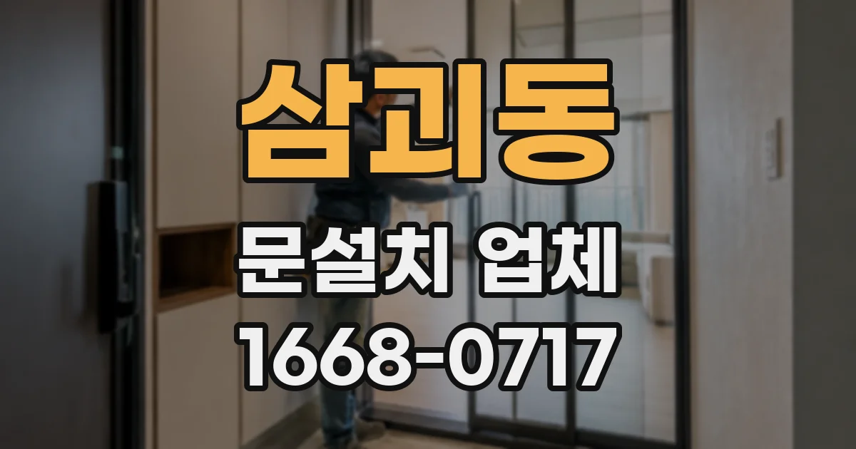 삼괴동 문설치 업체