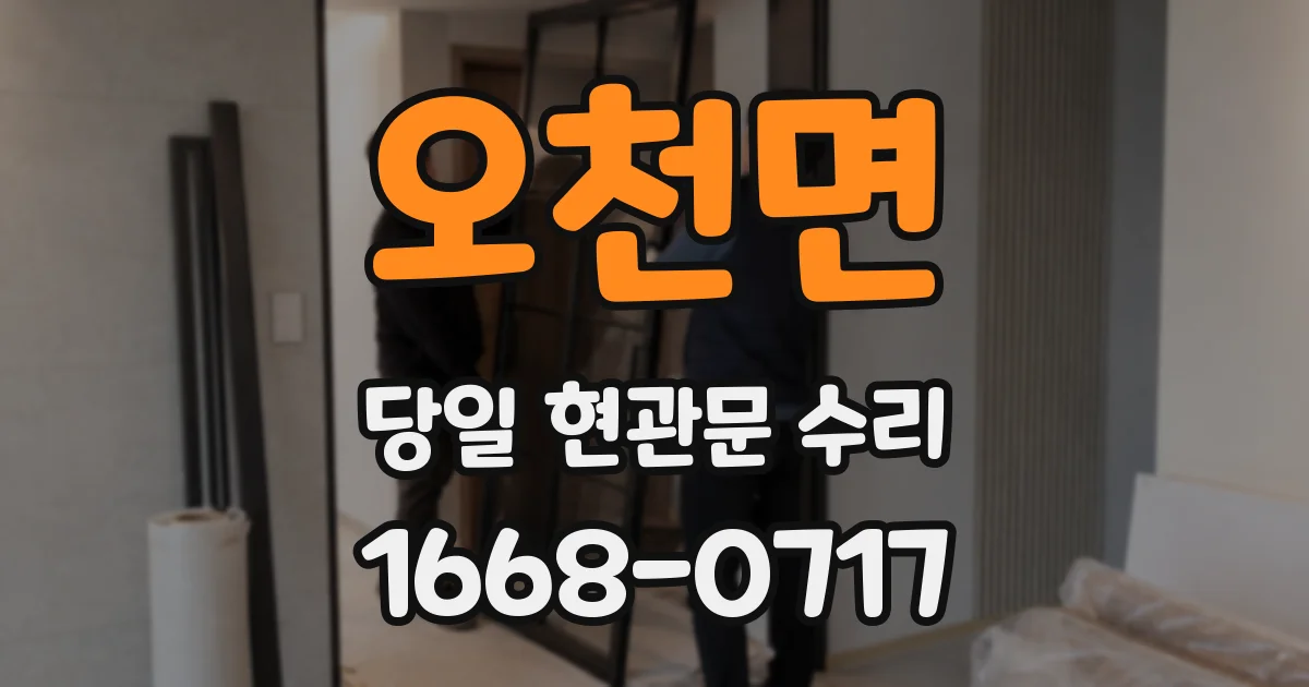 오천면 당일 현관문 수리