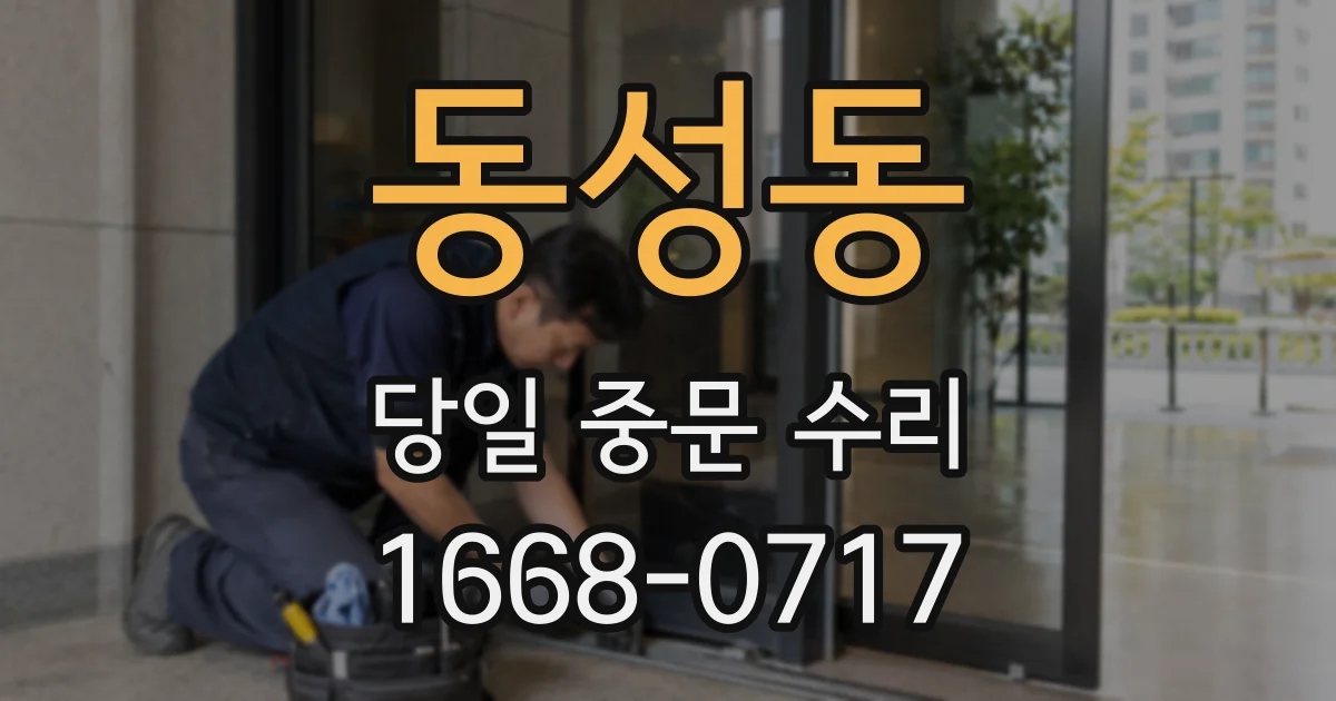 동성동 당일 중문 수리