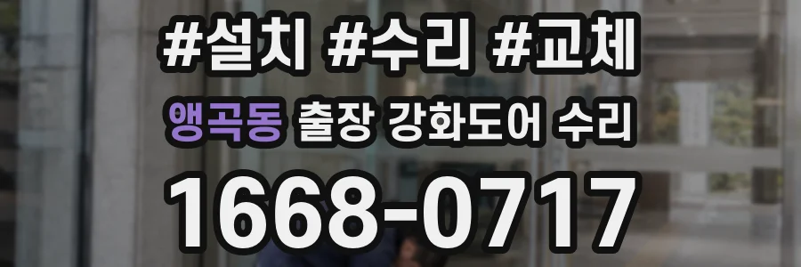 앵곡동 출장 강화도어 수리