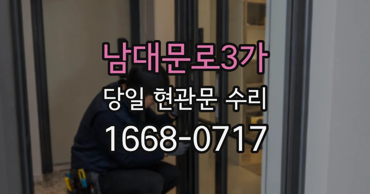 남대문로3가 당일 현관문 수리
