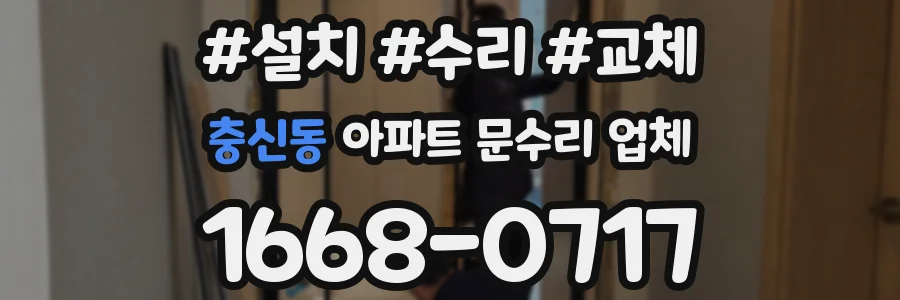 충신동 아파트 문수리 업체