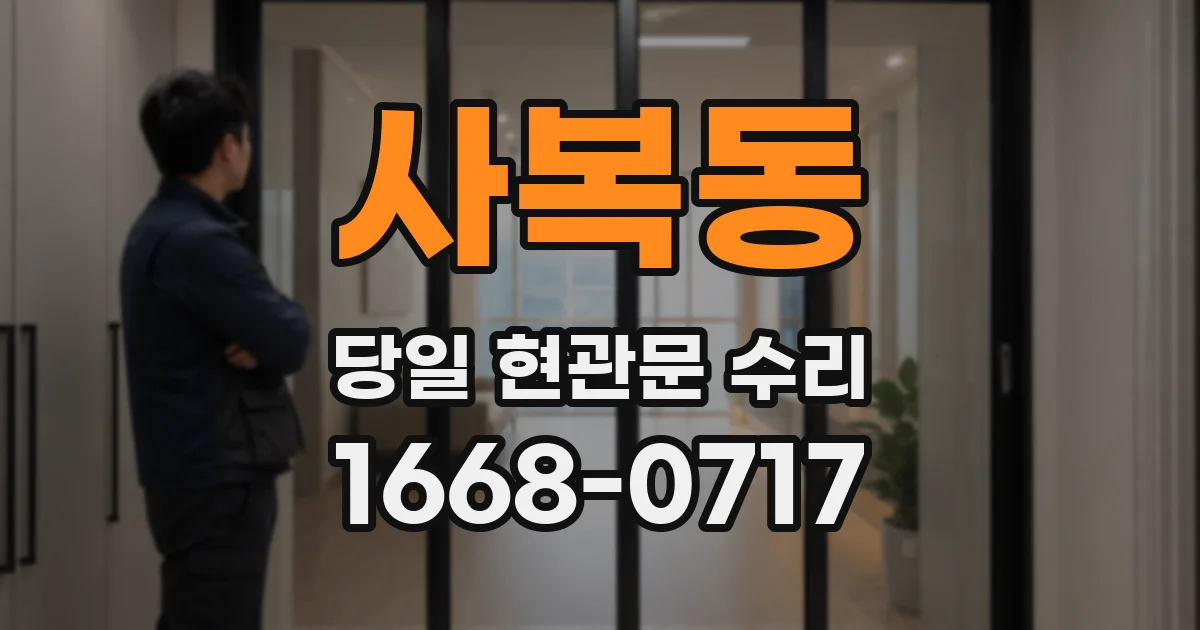 사복동 당일 현관문 수리