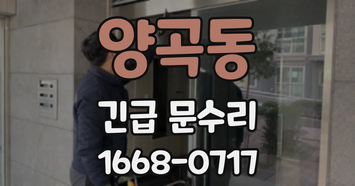 양곡동 긴급 문수리