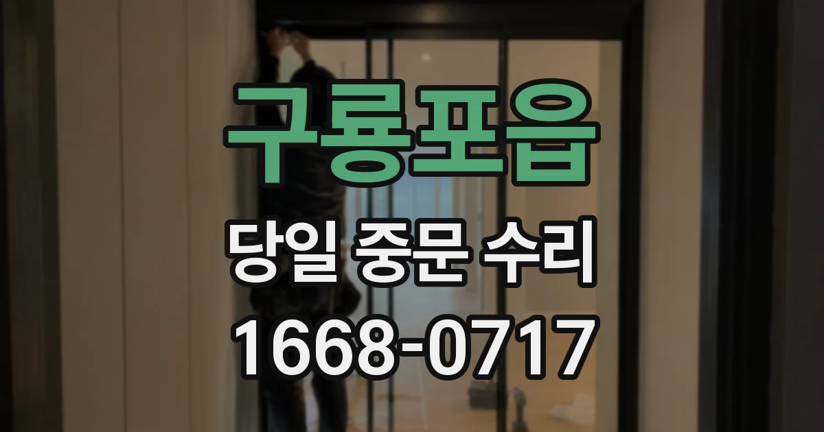 구룡포읍 당일 중문 수리