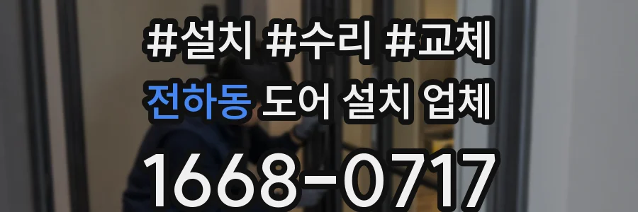 전하동 도어 설치 업체