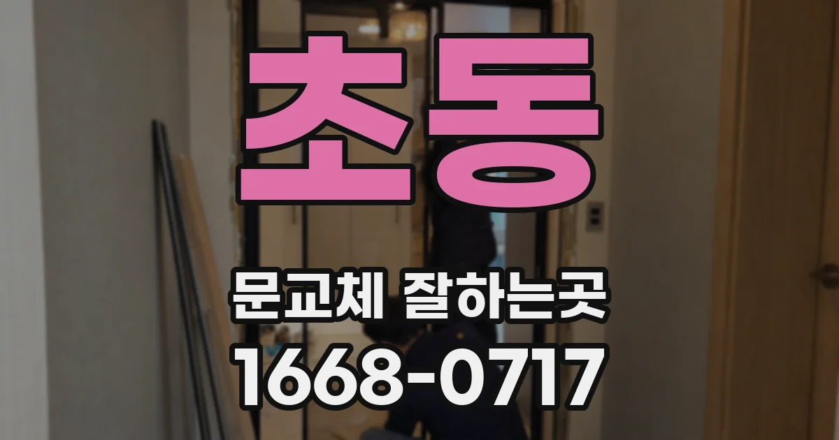 초동 문교체 잘하는곳