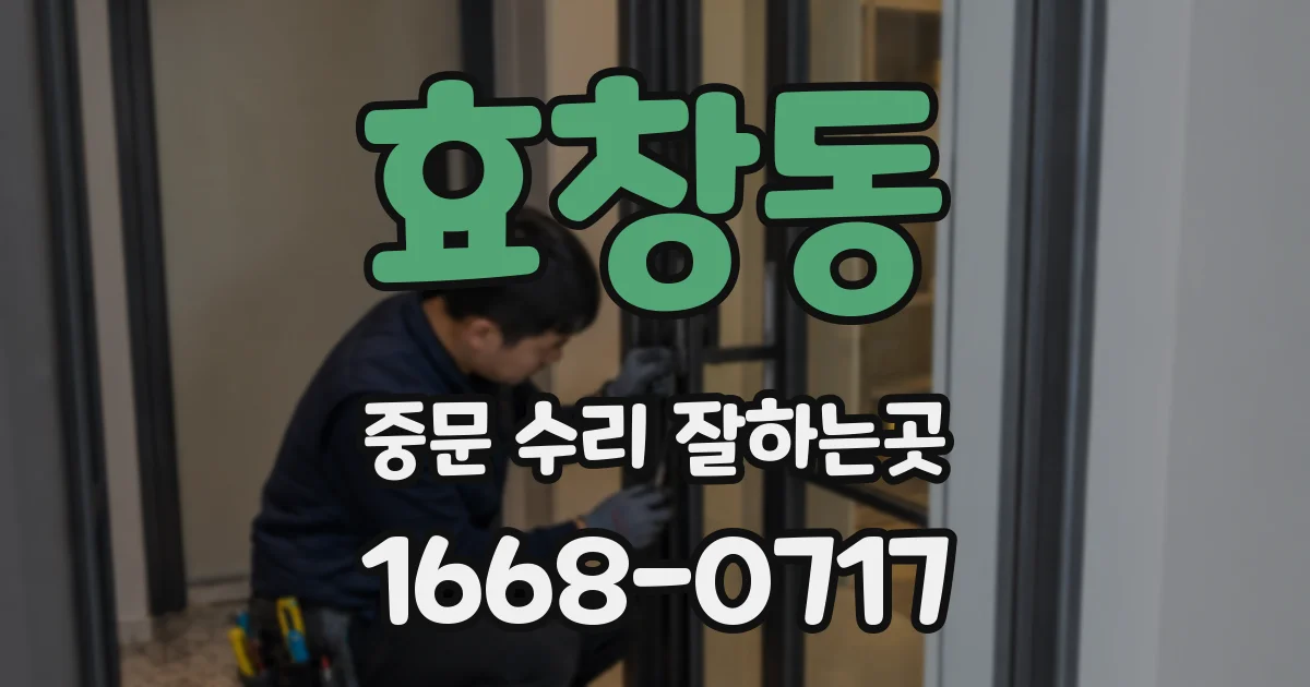 효창동 중문 수리 잘하는곳