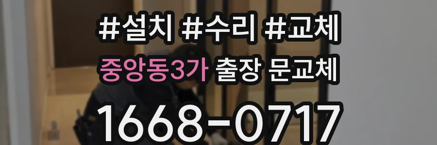 중앙동3가 출장 문교체