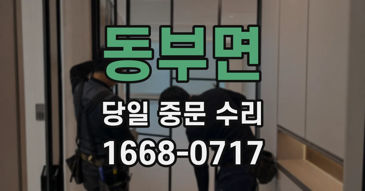 동부면 당일 중문 수리