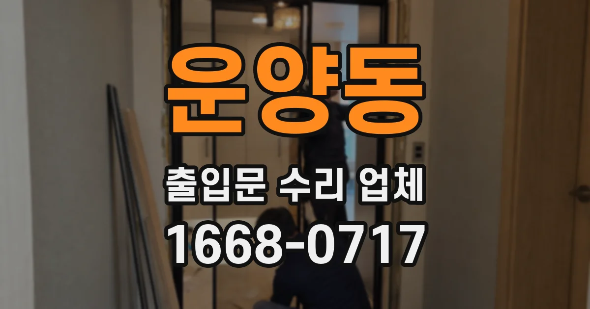 운양동 출입문 수리 업체