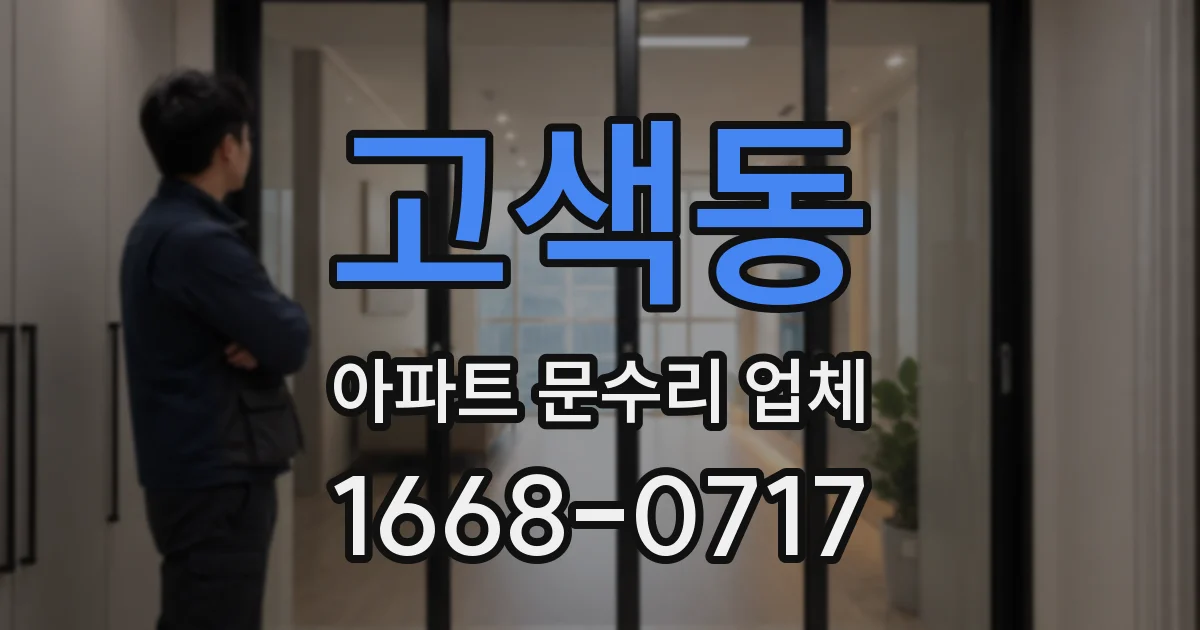 고색동 아파트 문수리 업체