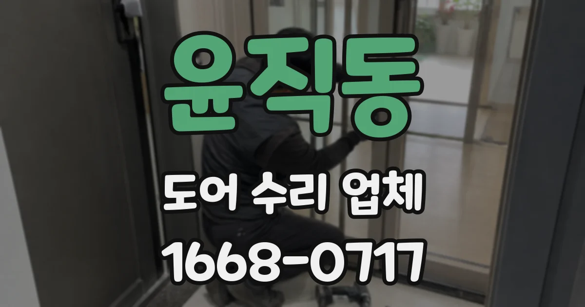 윤직동 도어 수리 업체
