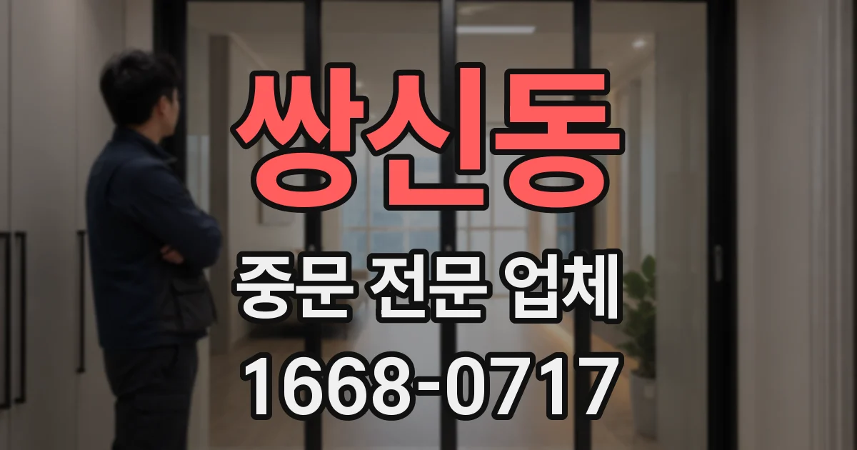 쌍신동 중문 전문 업체
