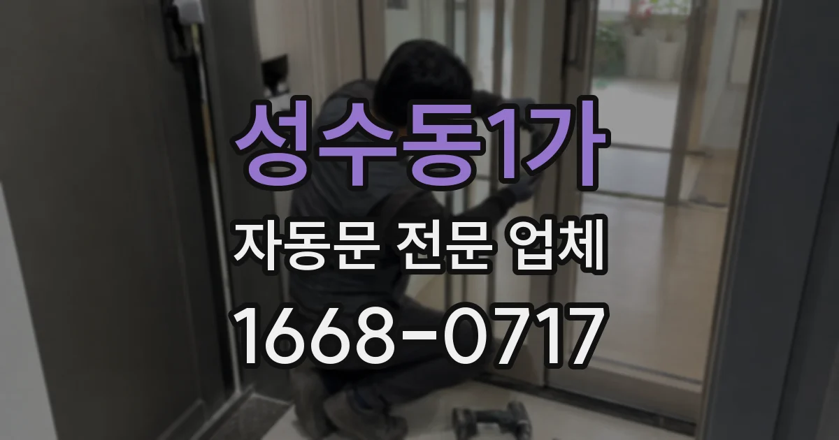 성수동1가 자동문 전문 업체