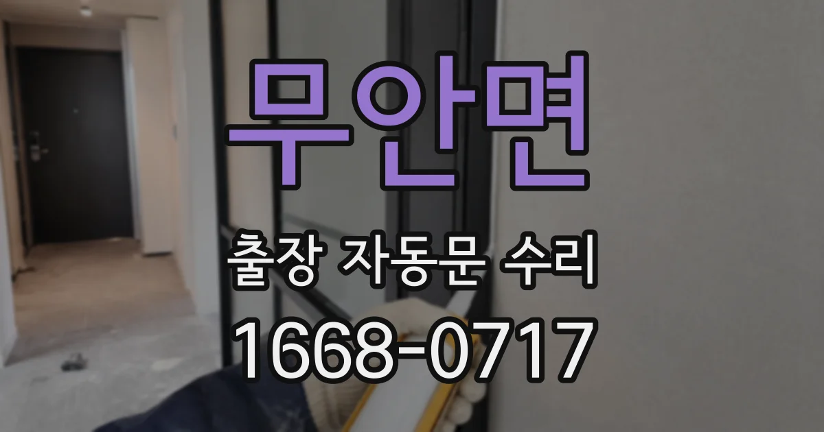 무안면 출장 자동문 수리