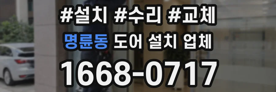 명륜동 도어 설치 업체
