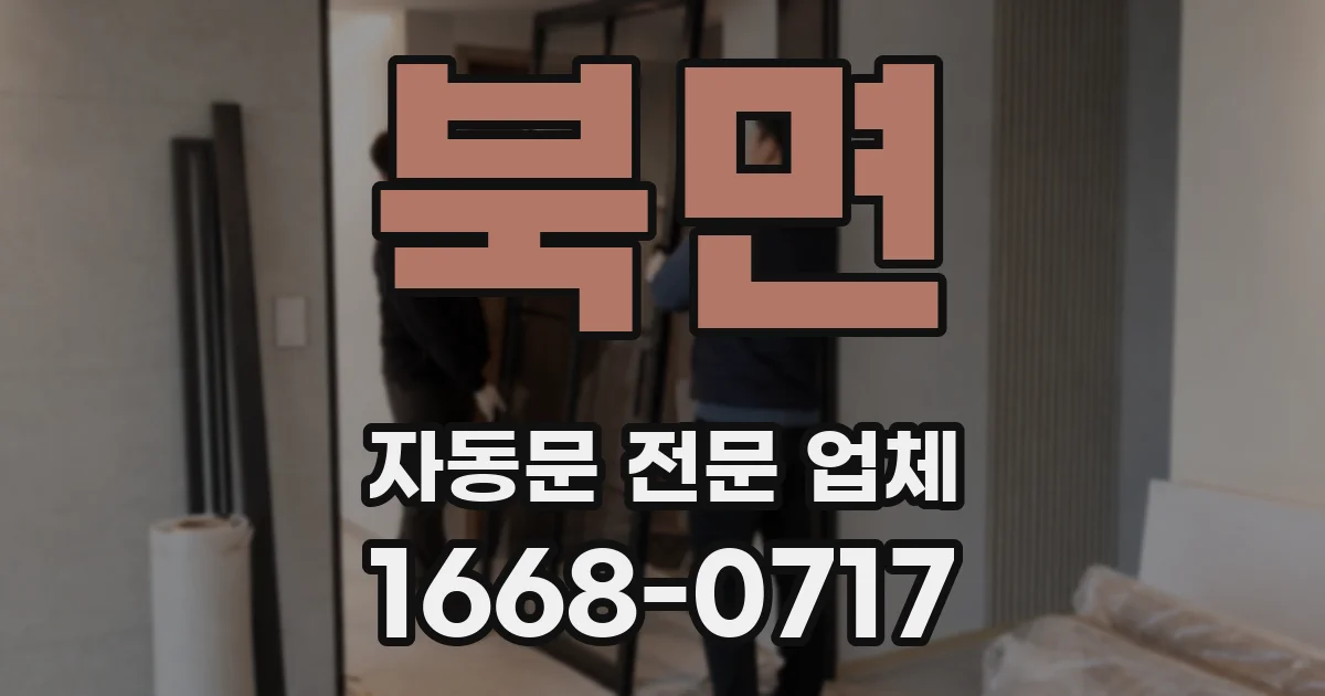 북면 자동문 전문 업체