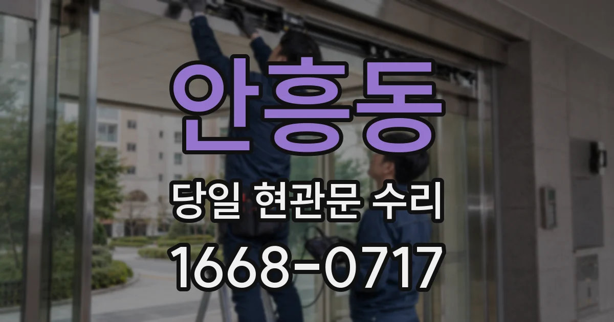 안흥동 당일 현관문 수리
