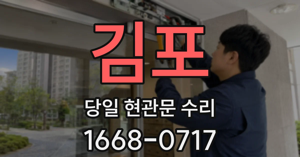김포 당일 현관문 수리