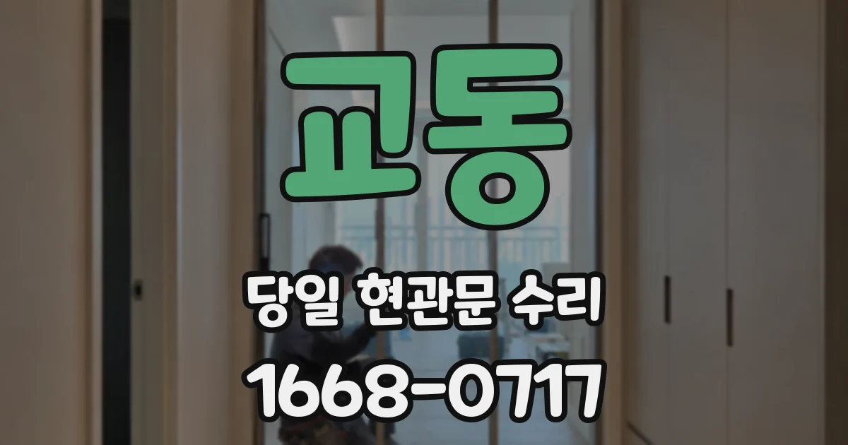 교동 당일 현관문 수리