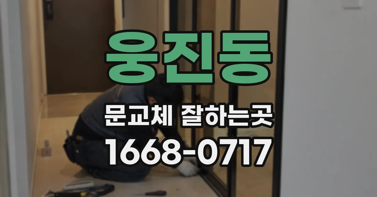 웅진동 문교체 잘하는곳